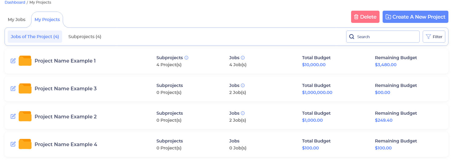 Organize your Projects into Groups